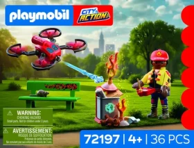 PLAYMOBIL Stavebnice Hasiči 72197 Hasičský hasicí dron