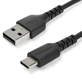 StarTech USB-A na USB-C 1 m černá / Kabel / opletení Aramid / USB 2.0 / 480 Mbps (RUSB2AC1MB)