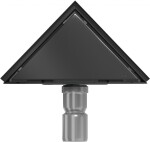 MEXEN - Flat rohový podlahový žlab 20 x 20, černá 1710320