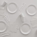 Talíře papírové bílé 23 cm 8 ks Talíře papírové bílé 23 cm 8 ks