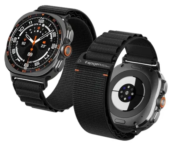 Spigen Fabric Band pro Samsung Galaxy Watch 9/8 46/44/40mm černá / Řemínek / nylon / kovová přezka (AMP11607)
