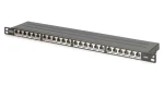 Digitus CAT6A High Density černý / Patch panel / 19" / 24 portů / stíněný / 0,5U (DN-91624S-SL-SH)