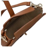 Módní dámská kožená kabelka na rameno Deimis, koňaková