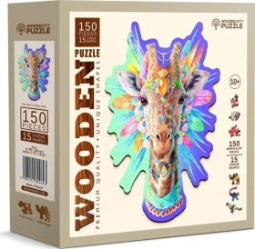 Dřevěné puzzle Elegantní žirafa 150 dílků