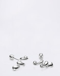 Maria Black Coil Stud Silver PAIR Silver