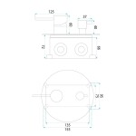 REA - Podomítková sprchová sada Lungo Diamond Gold+ BOX REA-P6964