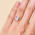 Royal Fashion prsten 14k zlato Vermeil GU-DR15849R-ROSEGOLD-MOONSTONE Velikost: 7 (EU: 54-56)