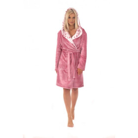 FLORA župan kapucí model 17019245 pudrová 3/4 župan kapucí růžová 3352 flannel fleece polyester Vestis