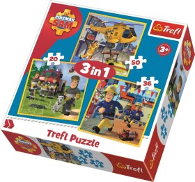 Trefl Puzzle Požárník Sam 3v1 (20,36,50 dílků)