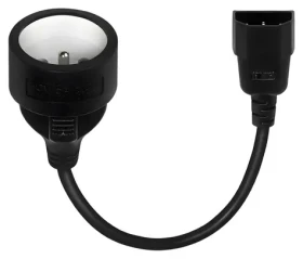 SAVIO CL-180 / Napájecí adaptér / IEC C14 (M) - CEE 7/5 (E) / 15 cm (SAVKABELCL-180)