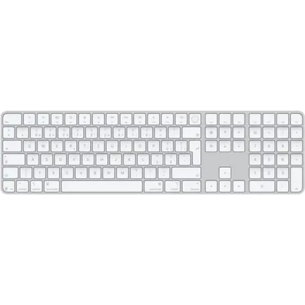 Apple Magic Keyboard s Touch ID a numerickou částí CZ bílo-stříbrná / USB-C / CZ layout (MXK73CZ/A)