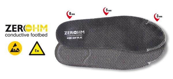 Stélka Cofra ZERO OHM PU ESD* Velikost boty: 43, pracovní vložky