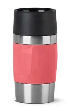 Emsa TRAVEL MUG Compact korálová / Termohrnek / 300 ml / 3h horké / 6h studené / šroubovací uzávěr (N2160400)