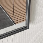 Erga Rectangle, obdélníkové zrcadlo 60x80 cm, černý rám, ERG-V01-RECTAGLE-6080-BK