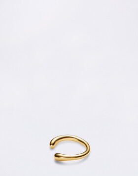 Maria Black Curl Ear Cuff Small Gold Gold