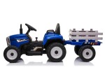 Mamido Elektrický traktor s vlečkou T2 modrý 12V7Ah EVA kola