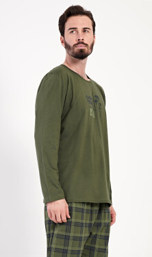 Pánské pyžamo dlouhé Sunshine paradise khaki XXL