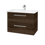 Dřevojas - Umyvadlová skříňka GIO SZZ2 80 - D21 Tobacco / Úchytka T01 / D21 Tobacco 277239A