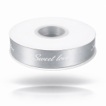 Cake star stuha SWEET LOVE stříbrná 25mm x 45m