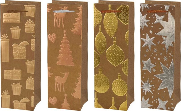 Taška vánoční set 4ks T12 KRAFT mix V29 (120x360x85)