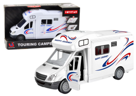 Mamido Auto Camper s efekty a otevíracími dveřmi bílé
