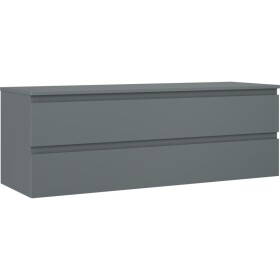 MEXEN/S - Orio koupelnová skříňka pod umyvadlo 140 cm s deskou, 2 zásuvky, grafit mat 91A10-14047-2-BFFC66