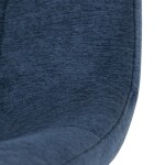 Židle jídelní, modrá látka, černé kovové nohy