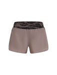 Dámské merino kraťasy ICEBREAKER Wmns 125 ZoneKnit Speed 3" Shorts, Porcini/Black/Aop velikost: XL