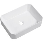 CERANO - Umyvadlo keramické Liberto - na desku - bílá lesklá - 50x36,5 CER-477002