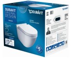 DURAVIT - Starck 3 Závěsné WC se sedátkem SoftClose, Rimless, s WonderGliss, bílá 45270900A11