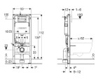 GEBERIT - Duofix Předstěnová instalace pro závěsné WC, výška 1,12 m 111.153.00.3