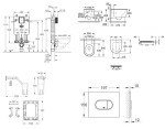 GROHE - Uniset Set předstěnové instalace, klozetu, sedátka SoftClose, tlačítka Arena Cosmopolitan a sady pro vhazování tablet, alpská bílá SANI15BB3128