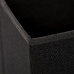 Taburet s úložným prostorem, látka černá