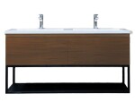 Koupelnová skříňka s umyvadlem SAT B-Way 119x30x45 cm ořech mat BWAY120NUTU BWAY120NUTU
