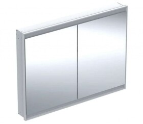 GEBERIT - ONE Zrcadlová skříňka s LED osvětlením, 120x90x15 cm, 2 dvířka, vestavná, bílá 505.805.00.2