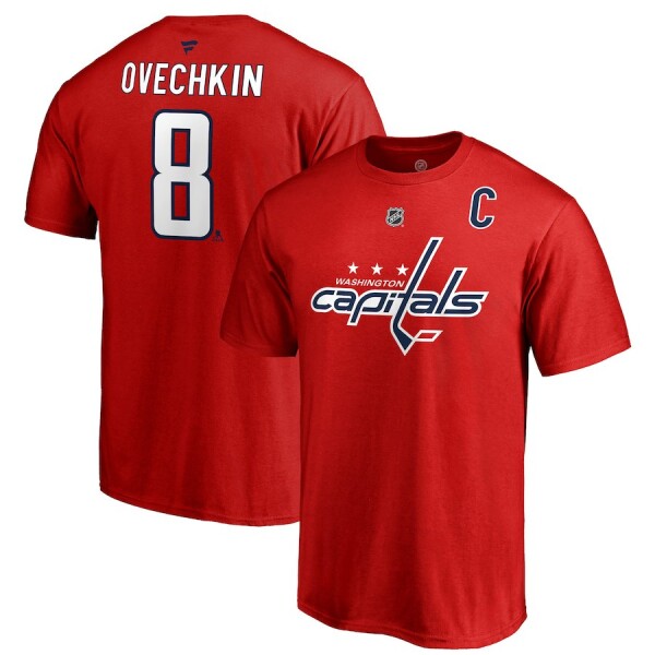 Fanatics Pánské Tričko Alex Ovechkin Washington Capitals Stack Logo Name Number Velikost: