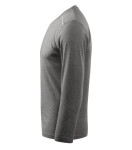 Long Sleeve triko unisex tmavě šedý melír 3XL