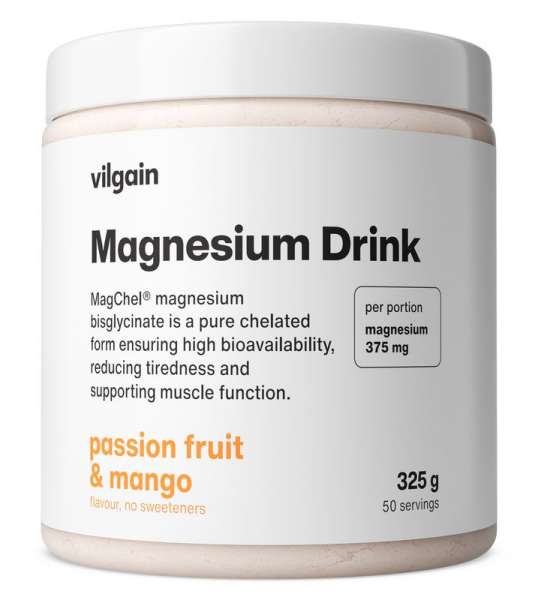 Vilgain Magnesium Drink – 3× mango a marakuja bez sladidel 325 g