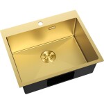 MEXEN - Solix ocelový dřez 1-bowl 600 x 500 mm, zlatá 6408601000-55