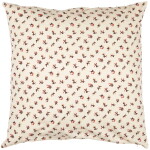 Ib Laursen Povlak na polštář Antonia Beige/Brown/Red Flowers 50 × 50 cm, béžová barva, textil