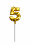 Dortová svíčka zlatá č.5