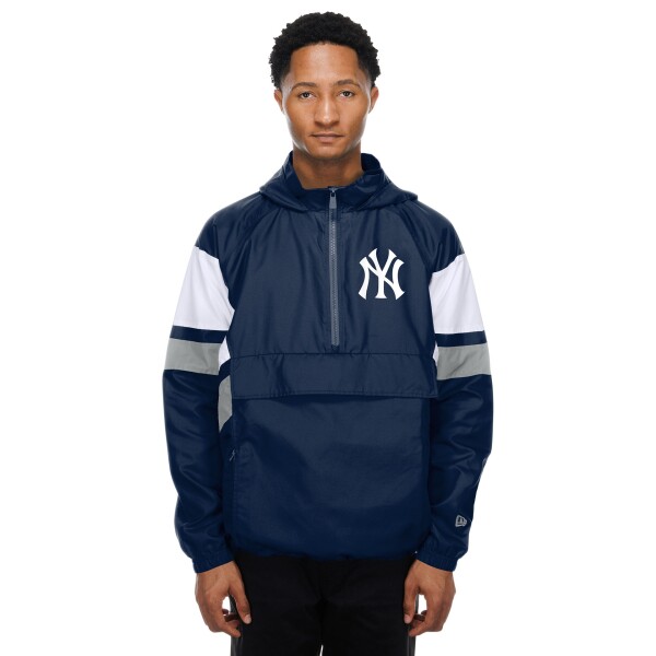 New Era Pánská bunda New York Yankees MLB Quarter Zip Windbreaker Velikost: XL