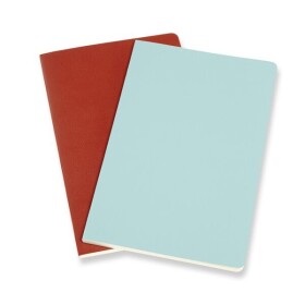 Sešity Moleskine Volant - měkké desky L, čisté, 2 ks, výběr barev - oranžový/ modrý