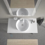 DURAVIT - Cape Cod Umyvadlová mísa, průměr 480 mm, 1 otvor pro baterii, DuraCeram, s WonderGliss, bílá 23284800001