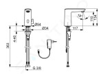 HANSA - Electra Termostatická elektronická umyvadlová baterie, bateriové napájení, Bluetooth, matná černá 9210221933