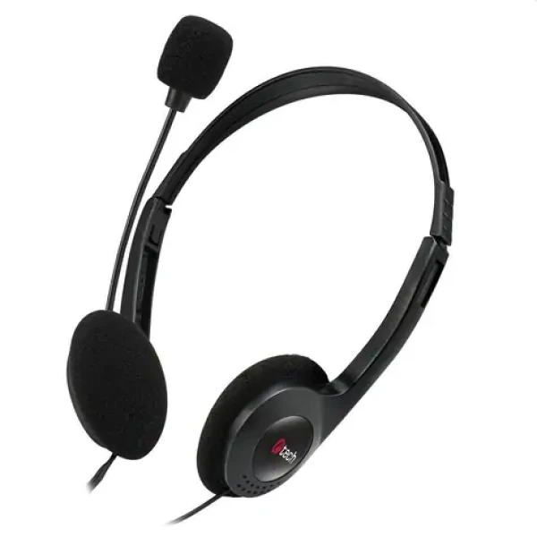 C-TECH MHS-03E černá / sluchátka s mikrofonem (8594125011666)