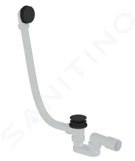 Kielle Vanová odtoková a přepadová souprava Click-Clack, délka 1000 mm, matná černá 116010114