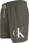 Pánské plavky MEDIUM DRAWSTRING KM0KM01003 LDY olivově zelené Calvin Klein