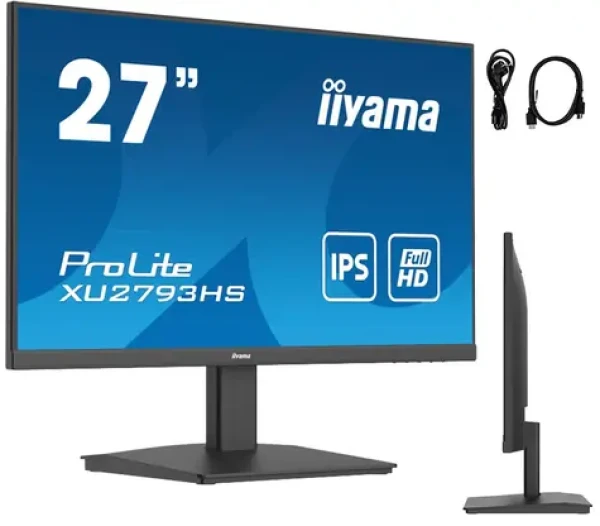 27" IIYAMA ProLite XU2793HS-B7 černá / IPS / 1920x1080 / 16:9 / 1ms / 1300:1 / 300cd / repro / HDMI / DP (XU2793HS-B7)