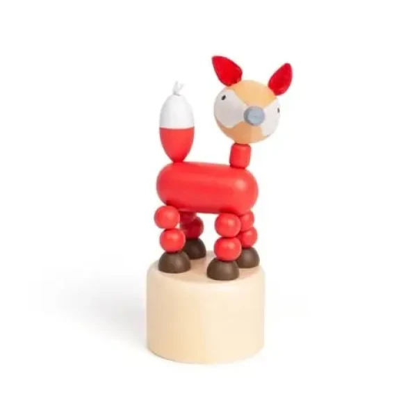 Bigjigs Toys Dřevěná mačkací zvířátka Safari Liška